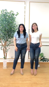 Celana Skinny Jeans Highwaist Wanita Stretch Sobek Tidak Tembus Premium Bellzshop Tiana