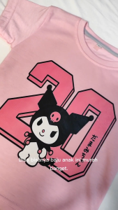 Baju Kaos Anak Perempuan Karakter Kuromi Number 20 - Kaos Anak Cewek Kuromi Lucu Umur 1 - 10 Tahun