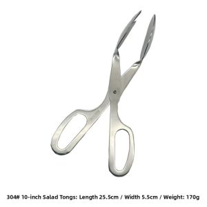 Stainless Steel High-end Scissor-style Food Tongs