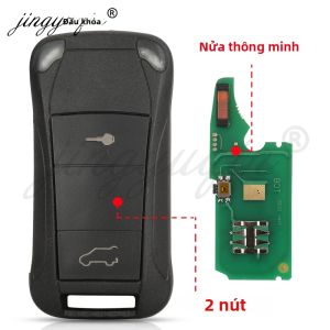 Chìa Khóa Điều Khiển Từ Xa Ô Tô Lật 315/433MHz Cho Porsche Cayenne 2004-2011 Bảng Mạch Kim Loại ABS Kèm Chip PCF7946/7942