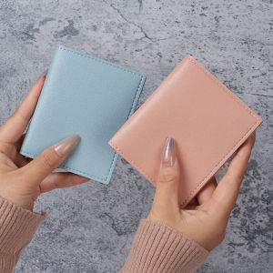 กระเป๋าสตางค์หนังนิ่มแบบสั้น Mini สำหรับผู้ชายและผู้หญิง กระเป๋าใส่เหรียญบางเฉียบ จุได้เยอะ กระเป๋าใส่บัตรแบบลำลอง