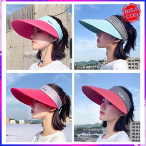 TOPI SENAM WANITA KOREA ZUMBA VISOR GOLF CAP OUTDOOR TOPI PANTAI CEWEK KEKINIAN IMPORT Z35