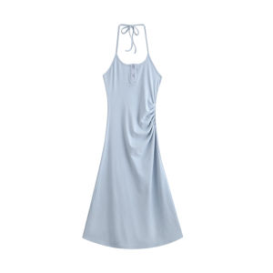 Karrar betsey | Đầm Dây Halter Màu Xanh Đen Mới