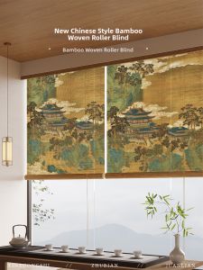Chinese Zen Style Bamboo Curtain for Tea Room Partition and Sun Protection