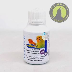 SEMPATI Soluvite D Vetafarm Vitamin Burung Meningkatkan Penyerapan Kalsium Pertumbuhan Bulu Tulang Otot Untuk Lovebird Kenari Kacer Murai Anis Jalak SOLUVITED100