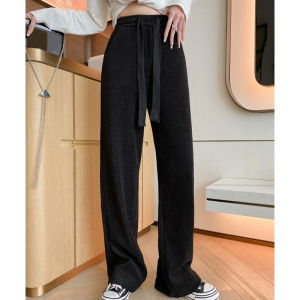 กางเกงขายาวทรงตรงเอวสูง ทรงหลวม ทรงลำลอง ฤดูใบไม้ร่วง/ฤดูหนาว กางเกงขายาวทรงขากว้างแบบใหม่ปี 2025 สำหรับผู้หญิงจาก Nanyou