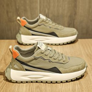 Mens Running Shoes Breathable Mesh Upgraded Version Thick Bottom Heightening Dad Trendy Shoes Autumn Summer Casual Sports Sneakers