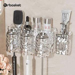 Japan Import Mujie Toothbrush Rack Punch-Free Wall-Mounted Tooth-Cleaners Toothpaste Cup Storage Rack Toilet