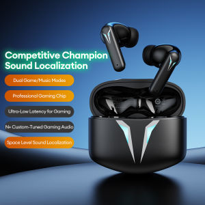 Lenovo | Lenovo GT102 Wireless E-sports Headset TWS Bluetooth 6.0 Earphones Music Gaming Earbuds 50ms Ultra-low Latency HD Voice Calls