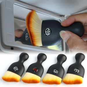 Car Crevice Dust Removal Cleaning Brush Auto Detail Cleaning Tool Brush with Honda Toyota BYD Nissan Logo With Cover Auto Accessories