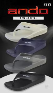 Ando Bravo 01 Sandal Jepit Bahan EVA Ringan Kuat dan Tahan Air Sandal Jepit Pria 2024 38-43