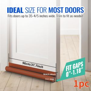 Door Draft Stoppers For Bottom Of Door Adjustable Self-Adhesive Sound-Proof Door Bottom Seal Strip Gap Blocker Foam Weather