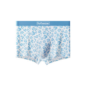 MiiOW | Pure Cotton Printed Boxer Shorts For Teenage Boys Mens Mid-Waist Comfortable Breathable Antibacterial Four-Pack Briefs Shorts