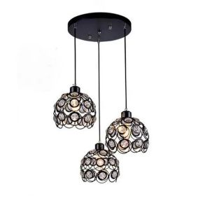 Lampu Hias Gantung Kristal Minimalis Modern Industrial 3in1