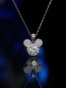 LOVETIA Kalung Imut-imut Rantai Klavikula Moissanite s925 Perak Sertifikat GRA SMT007