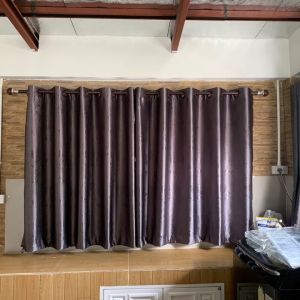 ผ้าม่านกันแสงกันแสง UV สีน้ำตาล คละลายม่าน