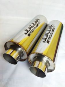 resonator mobil racing stainless untuk semua mobil tersedia type soft dan hard  original junjunk muffler