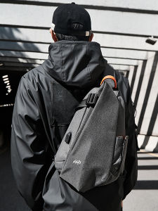 Crossbody Bag Mens Trendy Brand Chest Bag Street Crossbody Bag Casual Cross Shoulder Multifunctional Small Backpack Crossbody Shoulder Mens Bag