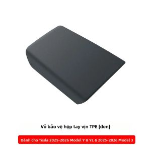 Ốp Tay Vịn Trung Tâm Tesla Model Y Juniper/YL & Model 3 Highland 2025-2026 Chất Liệu Nhựa Nhiệt Dẻo (TPE) - Tấm Lót Giữa Ghế Trước