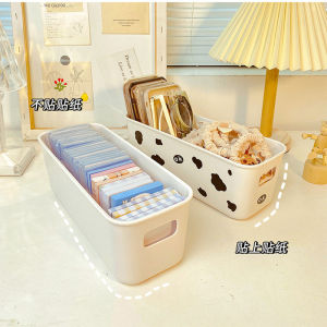 Nursery White Cosmetic Storage Box Student Dormitory Socks Mobile Phone Case Organizer Cute Miscellaneous Items Basket