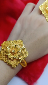 Gelang Kendari Xuping Terbaru Dubai Dewasa Perhiasan Lapis Emas 24k Wanita Motif Bangle Anti Karat Tidak Mudah Luntur