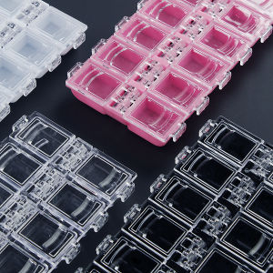 12 Grids Nail Art Storage Box Jewelry Organizer Rhinestones Container Manicure Tool Box for Home Use