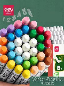 deli | Dustless Non-toxic Erasable Water-soluble Chalk