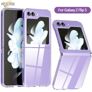 KISSCASE for Samsung Z Flip6 Flip5 Flip4 Flip3 5G Case Z Fold 6 Fold5 Fold4 Z Fold3 5G Hard PC Back Cover Case Ultra Slim Transparent Clear Case Bumper Case for Samsung Galaxy Z Flip 5 5G For Z Fold 5 5G Cases
