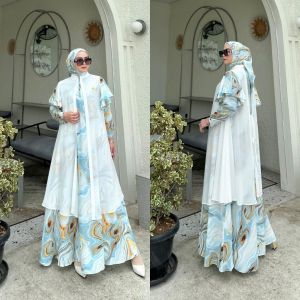 DRESS GAMIS SET HIJAB MODE LAURA TERBARU BY NINONA 100%ASLI REAL MASIH BANYAK MODE LAIN FAUZANA LAUDYA