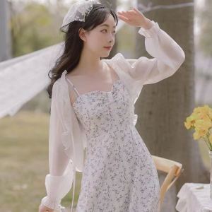 Womens Summer Ice Silk Sun Protection Shirt Chiffon Cardigan Thin Outerwear Cover up Shoulder Shawl V-neck Long Sleeve Short Style