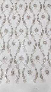 OLEVO | 5 Yards African Tulle Beaded Lace Fabric French Sequins Fabric Sewing Embroidery Beads Nigerian Dresses 5 Yards 2026