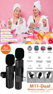 Microphone Wireless Dual Mic M11 Microphone Clip On For HP Laptop PC