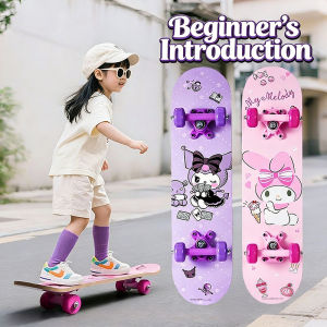 Four-wheeled Skateboard for Kid Scooter for Beginner Sooth Ride Wood Skateboard Outdoor