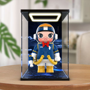 MEGA SPACE MOLLY 400% Acrylic Display Case with Light for Bobblehead Storage Organizer Adult Bedroom Plastic Material