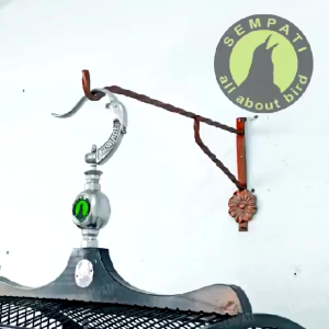 SEMPATI GROSIR Gantungan Besi Ulir Sangkar Burung Chrome Ekonomis Isi 10 Pcs Sangkar Kandang Burung Murai Lovebird Kacer Cucak Ijo Rowo Gantungan Tempel Dinding Tembok Chrome Coklat Cantolan Sangkar Burung