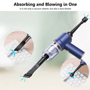 2 In 1 Wireless Handheld Car Vacuum Cleaner High Power Portable Vacuum With Multi Brush Heads Type-C Base For Car Household Use