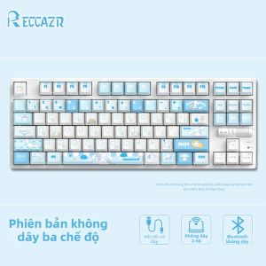 Bàn Phím Cơ Thiết Kế Chó Quế 3 Chế Độ Có Thể Thay Đổi