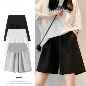Maternity Shorts Summer Casual Wide Leg Thin Base Layer plus Size Five-Quarter Mid-Pants Women Summer Wear Comfortable Soft Fabric