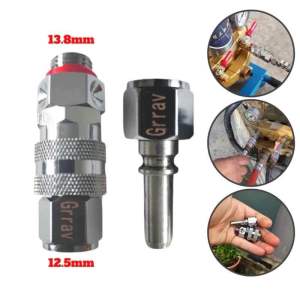 Khớp Nối Nhanh Chống Xoắn Tự Động Chống Rối Dây Rửa Xe Ren 14mm