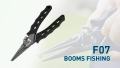 Booms Fishing F07 Fishing Pliers Stainless Steel Braid Line Scissors Wire Cutter Hook Remover Multifunctional Fishing Gear Tools. 