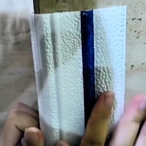 230CMX14CM Ceiling Corner Border XPE foam corner wall border ceiling Ceiling corner border roll Concave-convex Corner Top Angle Line Can be folded in half Self-Adhesive Waterproof Baseboard Corner Waist Line Sticker Waterproof Waistline Edge Banding Str