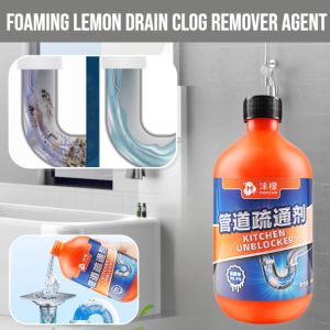 Foaming Lemon Drain Clog Remover Agent  Pipe Dredging Agent Toilet Sink Drain Cleaner No Damage To Pipes