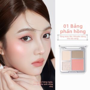 CHIOTURE | Bảng Trang Điểm Đa Năng Highlight Tạo Khối Má Hồng 3in1