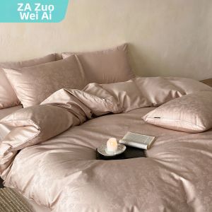 ZUOWEIAI | Bộ Chăn Drap Gối Satin Bông Jacquard Cổ Điển Sang Trọng Dài Hơn 60s