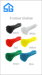 5GD Cable Ties Nylon Wire 100pcs 18" Pengikat Wayar Kabel Tie Locking Zip Black White Garden Home Wiring Bind