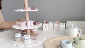 MALOTOYS - Nunukids Wooden Cake Stand Pretend Play Mainan Dapur Set Mainan Masak Masakan Mainan Kayu Food Wood Toy Anak Mainan Anak Kids Hadiah Malo Toys