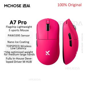 MCHOSE | MCHOSE A7 V3 Ultra+ 50000DPI 750IPS 8K Polling Rate Wireless Gaming Mouse PAW3955 Lightweight Nordic 54L15 Super Glide Coating