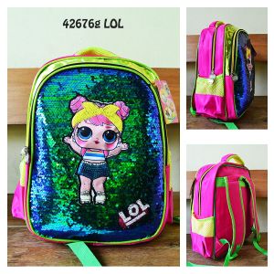 Tas Sekolah Anak TK SD Tas Ransel Perempuan Sequin Import