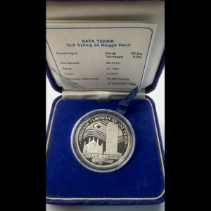 1990 Malaysia Kuala Lumpur 100 Years 25 Ringgit Silver Proof Coin | Limited Edition