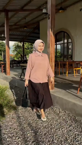 gratis ongkir // Kemeja Wanita A.Z Rayon Twill Polos Balon Top Blouse Basic Kemeja Wanita Lengan Panjang Wanita Oversize Jumbo